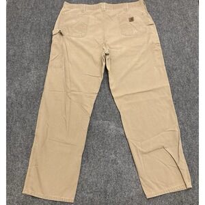 Carhartt Pants Men 42X34 Tan Carpenter Dungaree Fit Wide Y2K Workwear B151-DKH